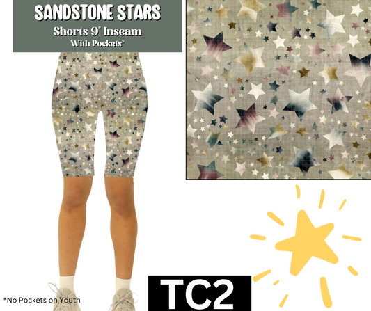 Sandstone Stars Jamaica Shorts w/ Pockets