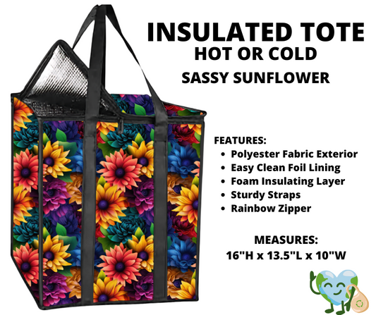 Sassy Sunflower Insulated Tote
