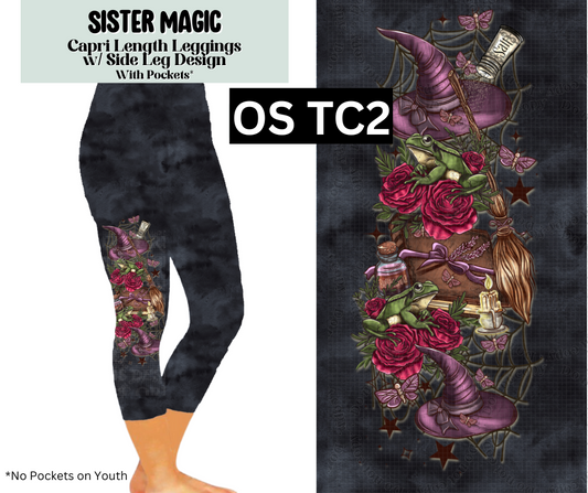 Sister Magic Capri Leggings w/ Side Leg Designs