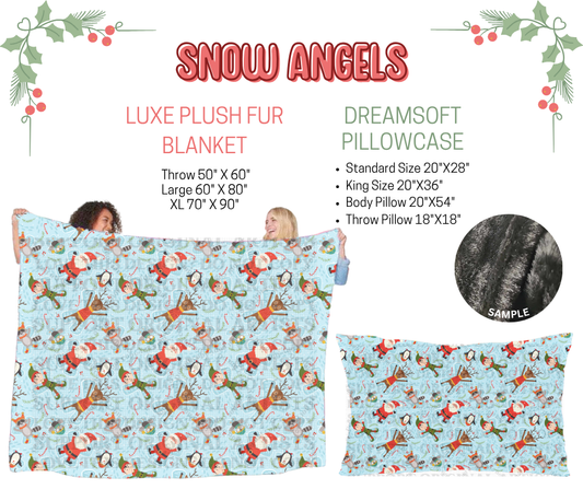 Preorder! Closes 9/3. ETA Dec. Snow Angels Luxe Plush Fur Blanket and/or DreamSoft Pillowcase
