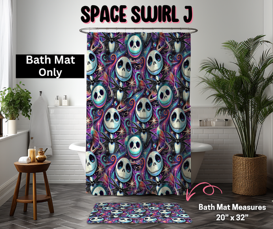 Space Swirl J Custom Bath Mat