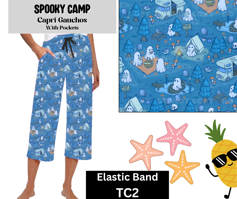Spooky Camp Capri Gauchos