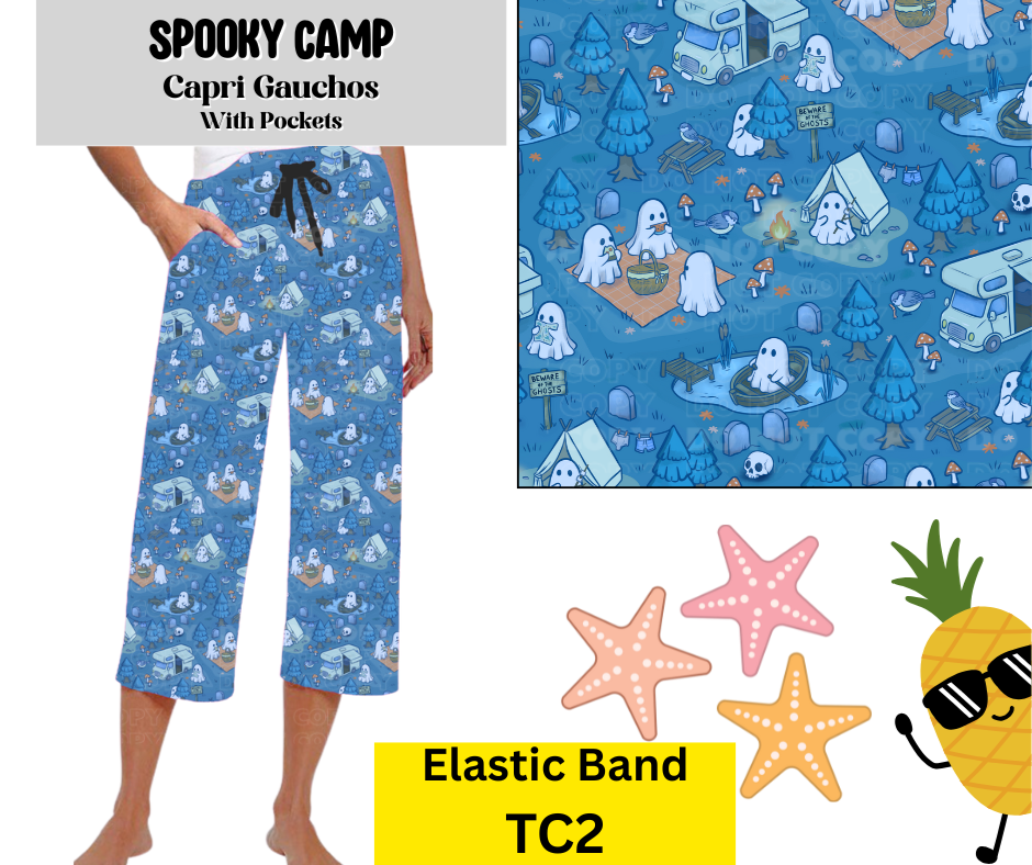 Spooky Camp Capri Gauchos