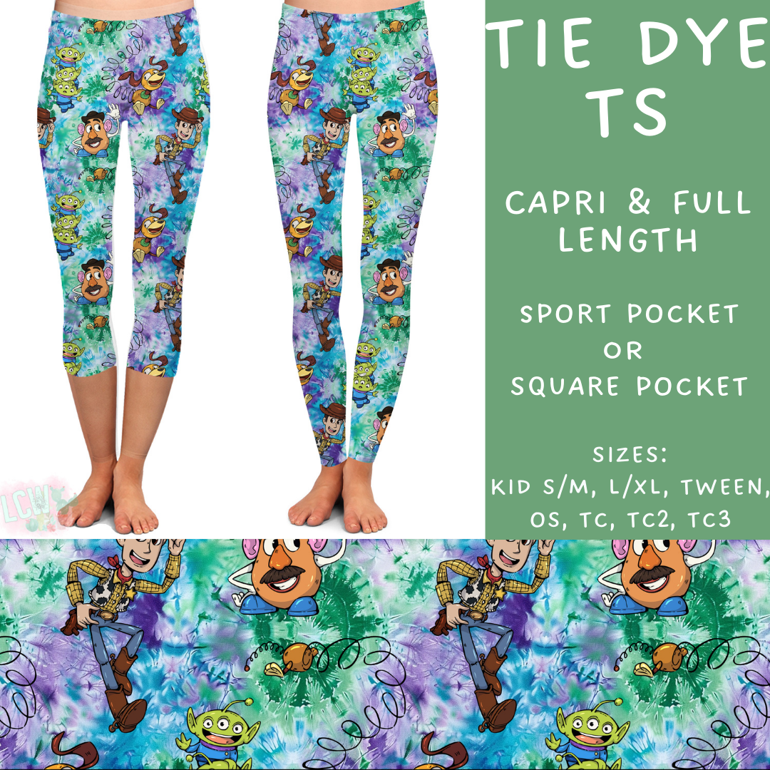 Ready To Ship - Tie Dye TS Full and Capri Length Leggings - Multiple Sizes