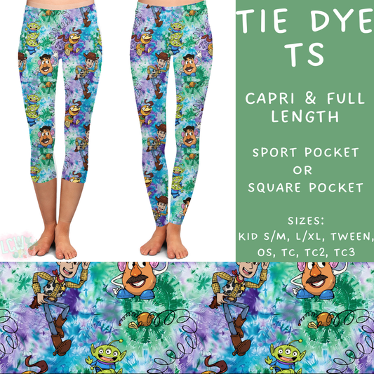 Ready To Ship - Tie Dye TS Full and Capri Length Leggings - Multiple Sizes