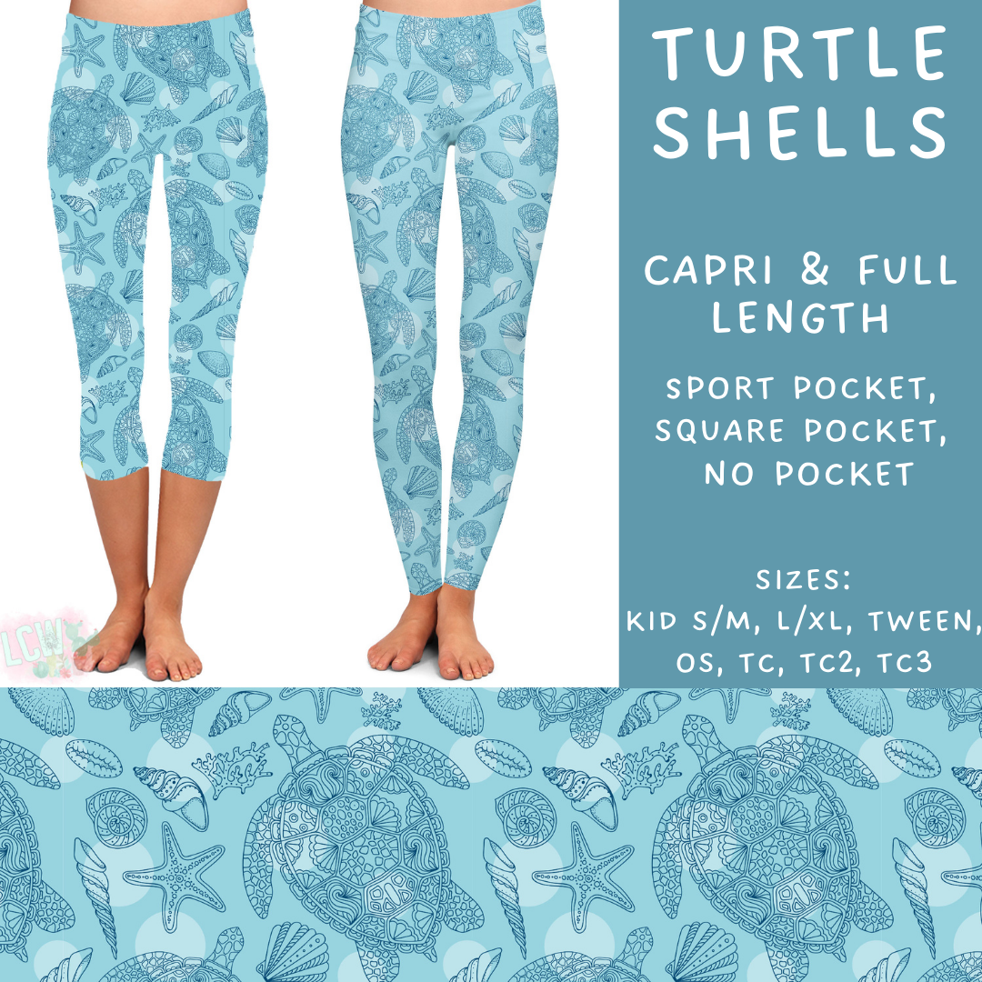 Ready to Ship - Turtle Shells Capri Length Leggings - TC2