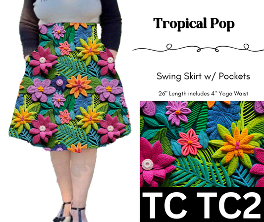Tropical Pop Swing Skirt
