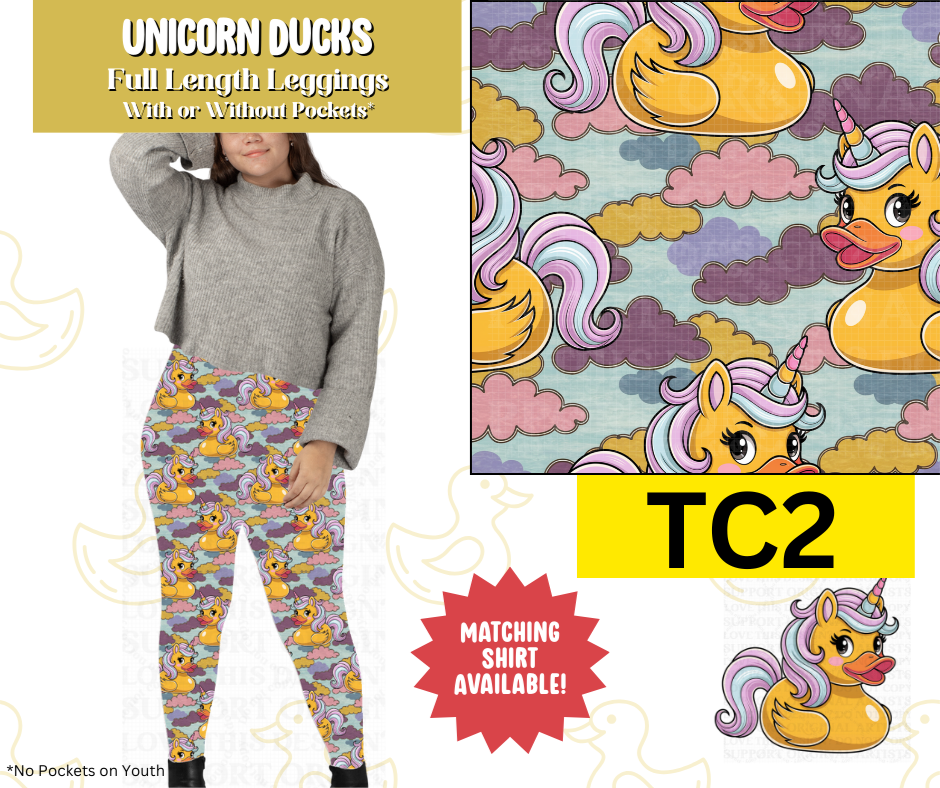 Unicorn Ducks Full Length Leggings w/ Pockets