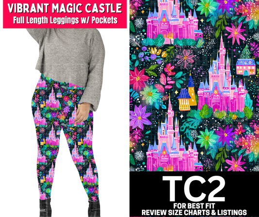 Vibrant Magic Castle Full Length Leggings w/ Pockets