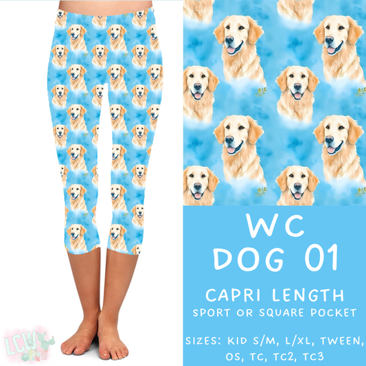 Ready to Ship - WC DOG 01 Capri Length Leggings - TC & TC2 Sport Pocket