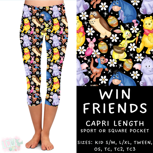 Ready to Ship - Win Friends Capri Length Leggings - TC Sport Pocket