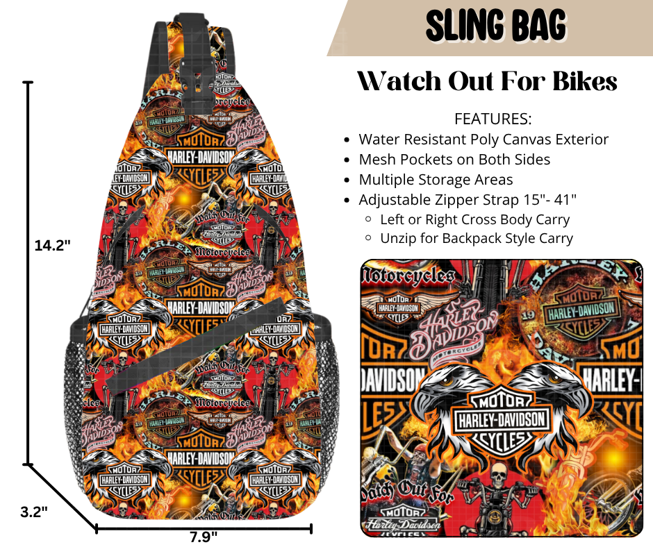 Watch Out For Bikes Sling Bag