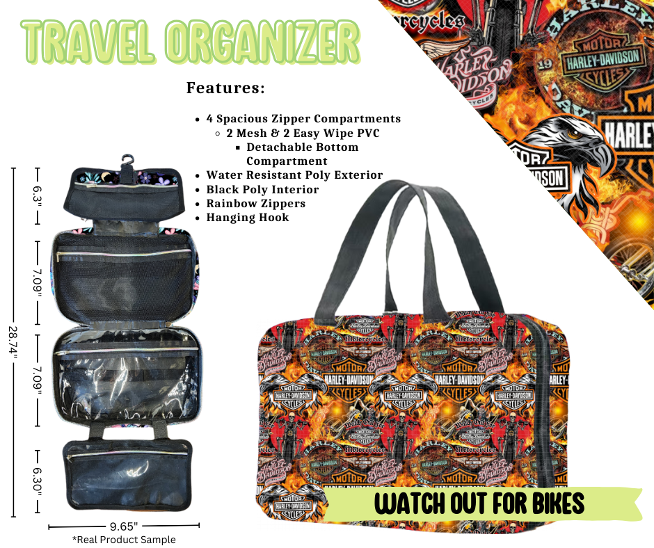 Watch Out For Bikes Travel Organizer