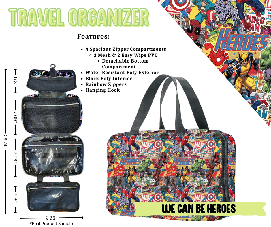 We Can Be Heroes Travel Organizer