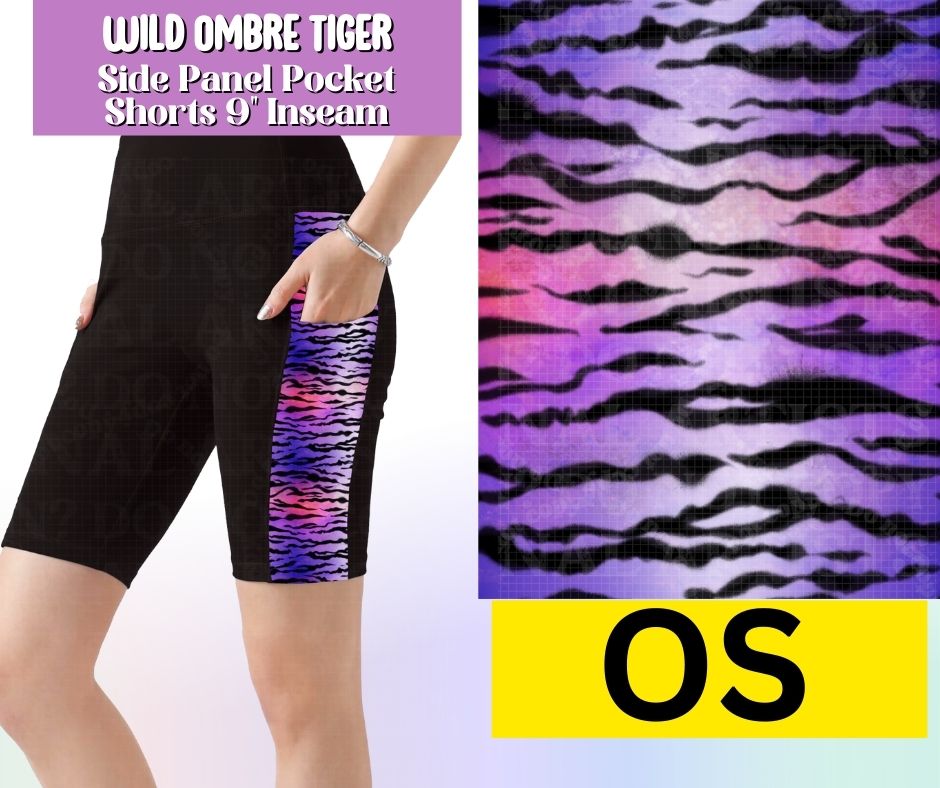Wild Ombre Tiger Side Panel Pocket Jamaica Shorts