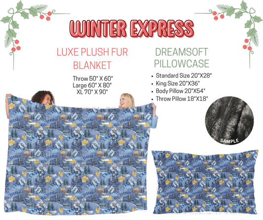 Preorder! Closes 9/3. ETA Dec. Winter Express Luxe Plush Fur Blanket and/or DreamSoft Pillowcase
