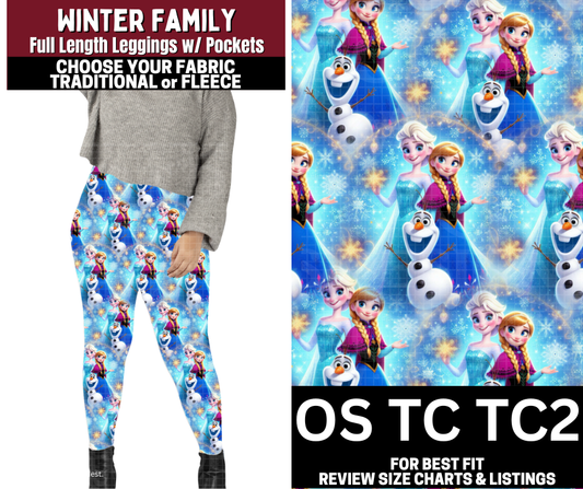 Winter Family Leggings Choose Fleece or Traditional
