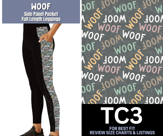 Woof Side Panel Pocket Full Length Leggings