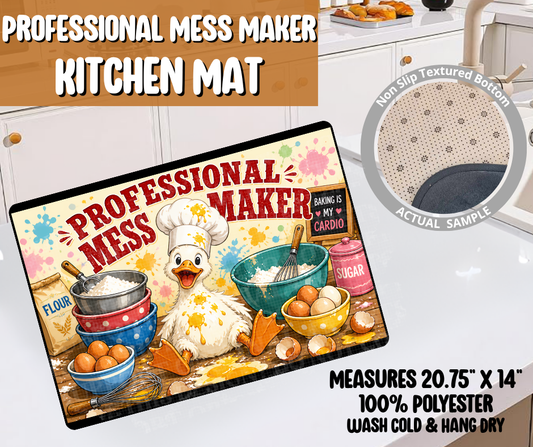 Preorder! Closes 6/8. ETA Sept. Professional Mess Maker Kitchen Mat