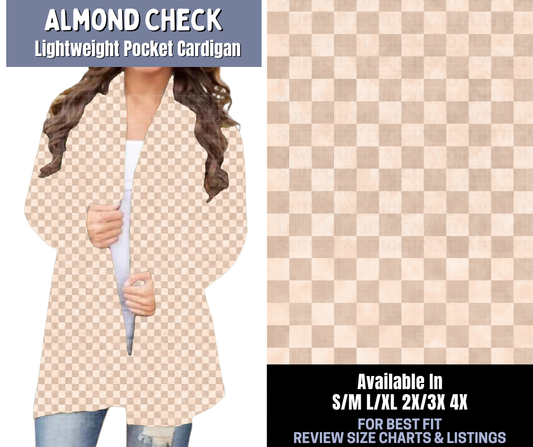 Preorder! Closes 1/8. ETA March. Almond Check Pocket Cardigan