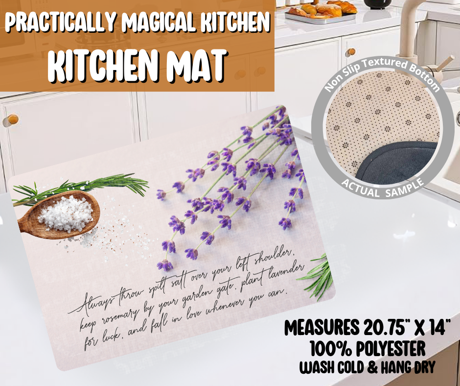 Preorder! Closes 6/8. ETA Sept. Practically Magical Kitchen Kitchen Mat