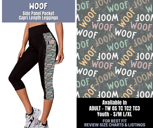 Preorder! Closes 1/8. ETA March. Woof Side Panel Pocket Capri Length Leggings