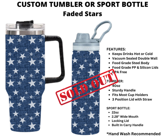 Faded Stars Custom Tumbler