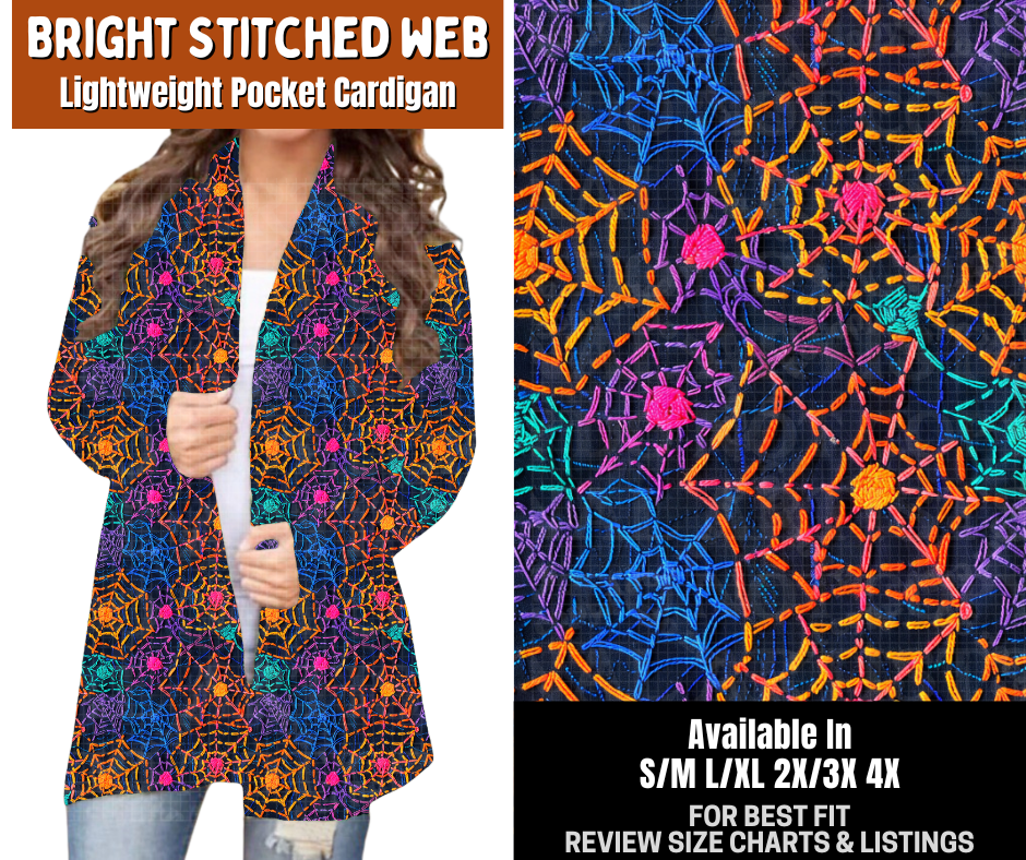 Preorder! Closes 7/13. ETA Oct. Bright Stitched Web Cardigan