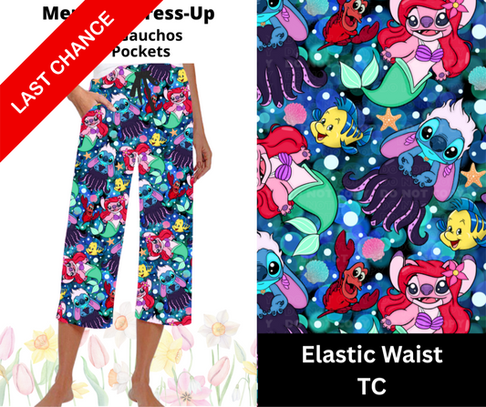 Mermaid Dress-Up Capri Gauchos