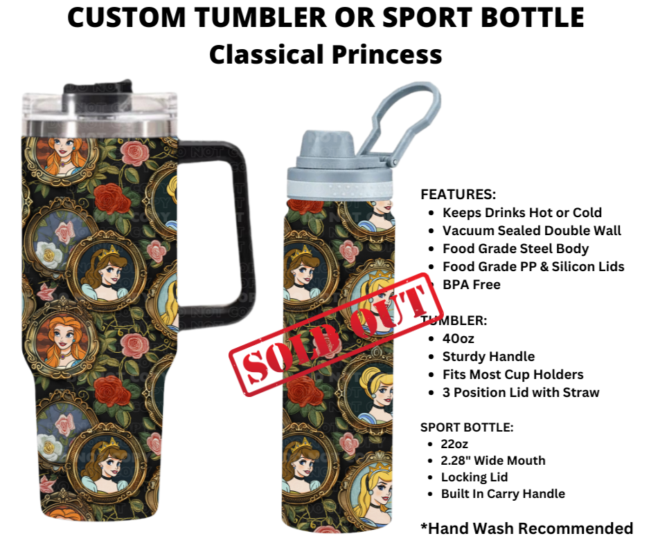 Classical Princess Custom Tumbler
