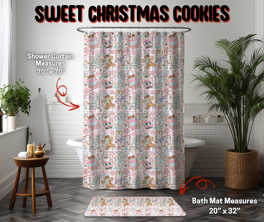 Preorder! Closes 9/8. ETA Dec. Sweet Christmas Cookies Custom Shower Curtain and/or Bath Mat