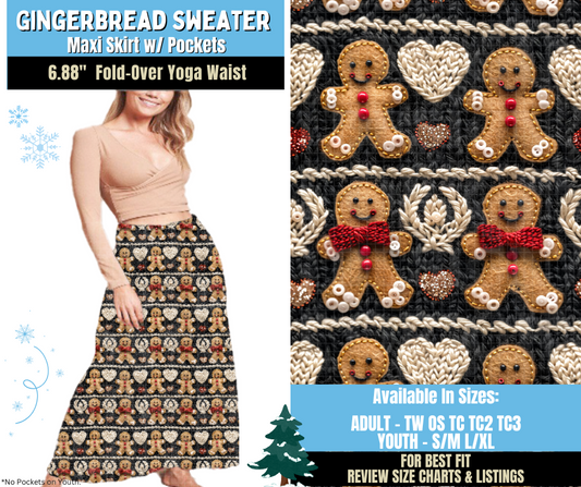 Preorder! Closes 8/28. ETA Nov. Gingerbread Sweater Maxi Skirt