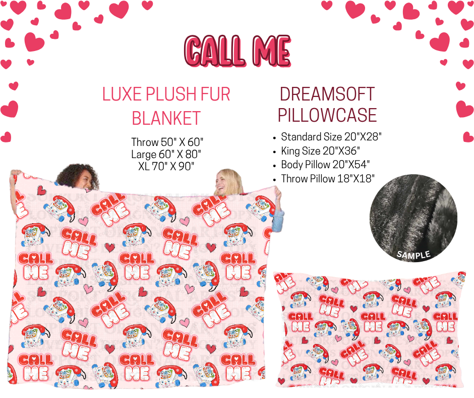 Preorder! Closes 11/17. ETA Jan. Call Me Luxe Plush Fur Blanket and/or DreamSoft Pillowcase
