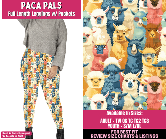Preorder! Closes 12/31. ETA March. Paca Pals Full Length Leggings w/wo Pockets