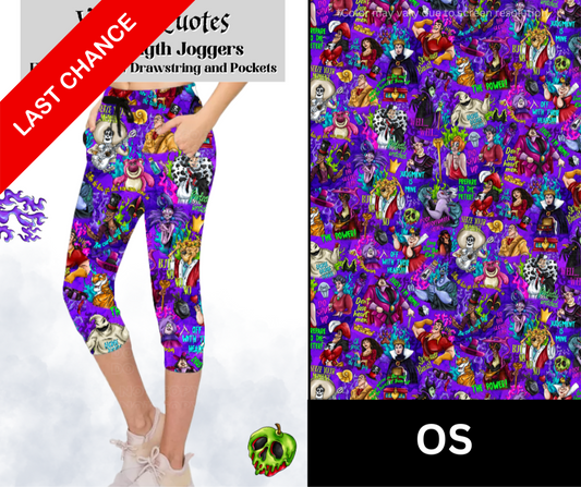 Villain Quotes Jogger Capri