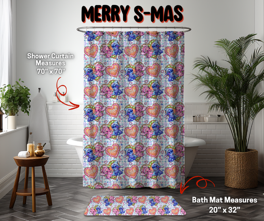 Preorder! Closes 9/8. ETA Dec. Merry S-mas Custom Shower Curtain and/or Bath Mat