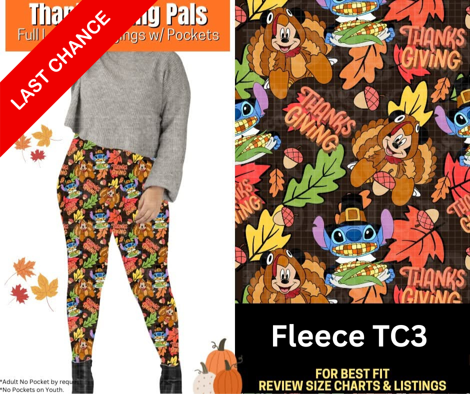 Thanksgiving Pals Fleece Leggings
