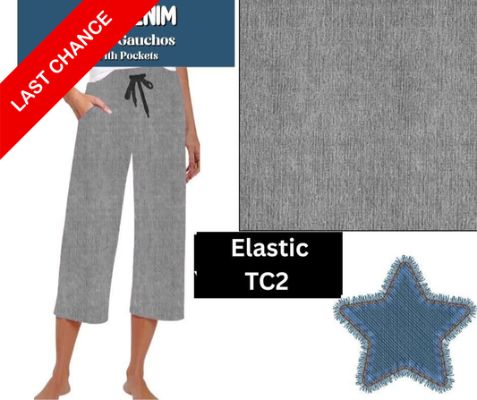 Grey Denim Capri Gauchos