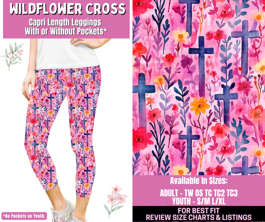 Preorder! Closes 1/12. ETA March. Wildflower Cross Capri Length Leggings w/wo Pockets
