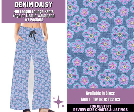 Preorder! Closes 1/14. ETA April. Denim Daisy Full Length Lounge Pants