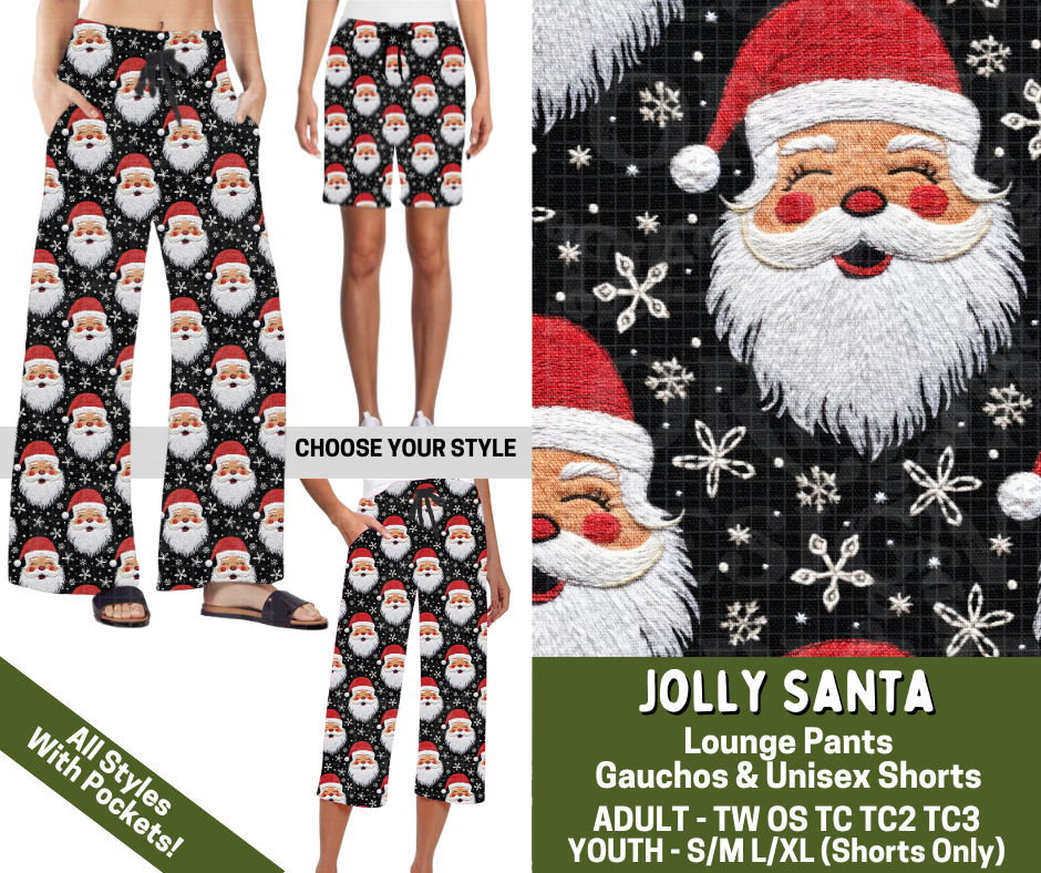Preorder! Closes 7/15. ETA Nov. Jolly Santa Combo Lounge Lengths