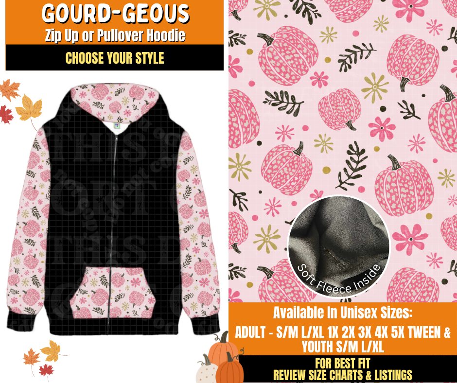 Preorder! Closes 7/16. ETA Oct. Gourd-geous Zip-Up or Pullover Hoodie