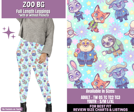 Preorder! Closes 1/14. ETA April. Zoo BG Full Length Leggings w/wo Pockets