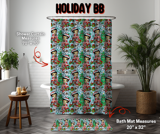 Preorder! Closes 9/8. ETA Dec. Holiday BB Custom Shower Curtain and/or Bath Mat