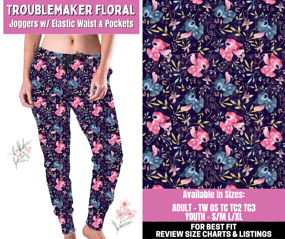 Preorder! Closes 1/12. ETA March. Troublemaker Floral Joggers