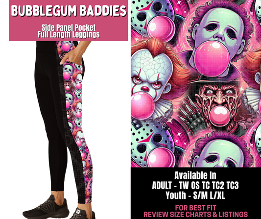 Preorder! Closes 11/10. ETA Jan. Bubblegum Baddies Side Panel Pocket Full Length Leggings
