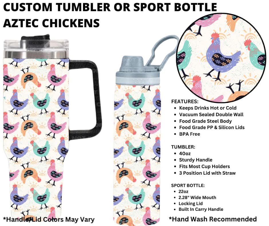 Aztec Chickens Sport Bottle