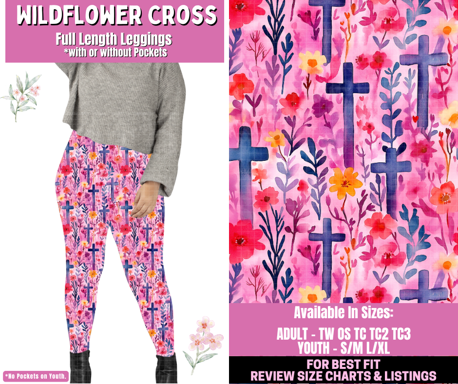 Preorder! Closes 1/12. ETA March. Wildflower Cross Full Length Leggings w/wo Pockets