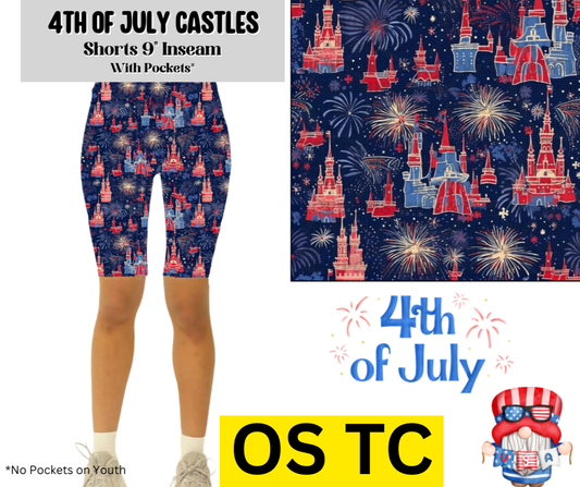 4th Of July Castles Jamaica Shorts w/ Pockets