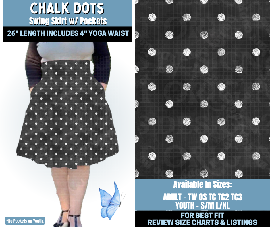 Preorder! Closes 1/15. ETA April. Chalk Dots Swing Skirt
